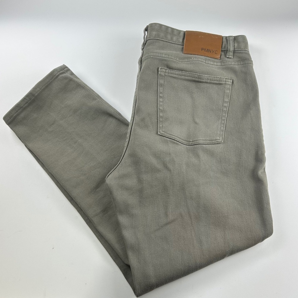 Peter Manning Men's 36Wx27L NYC Travel Jeans Slim Fit Olive Green PMNYC Pants